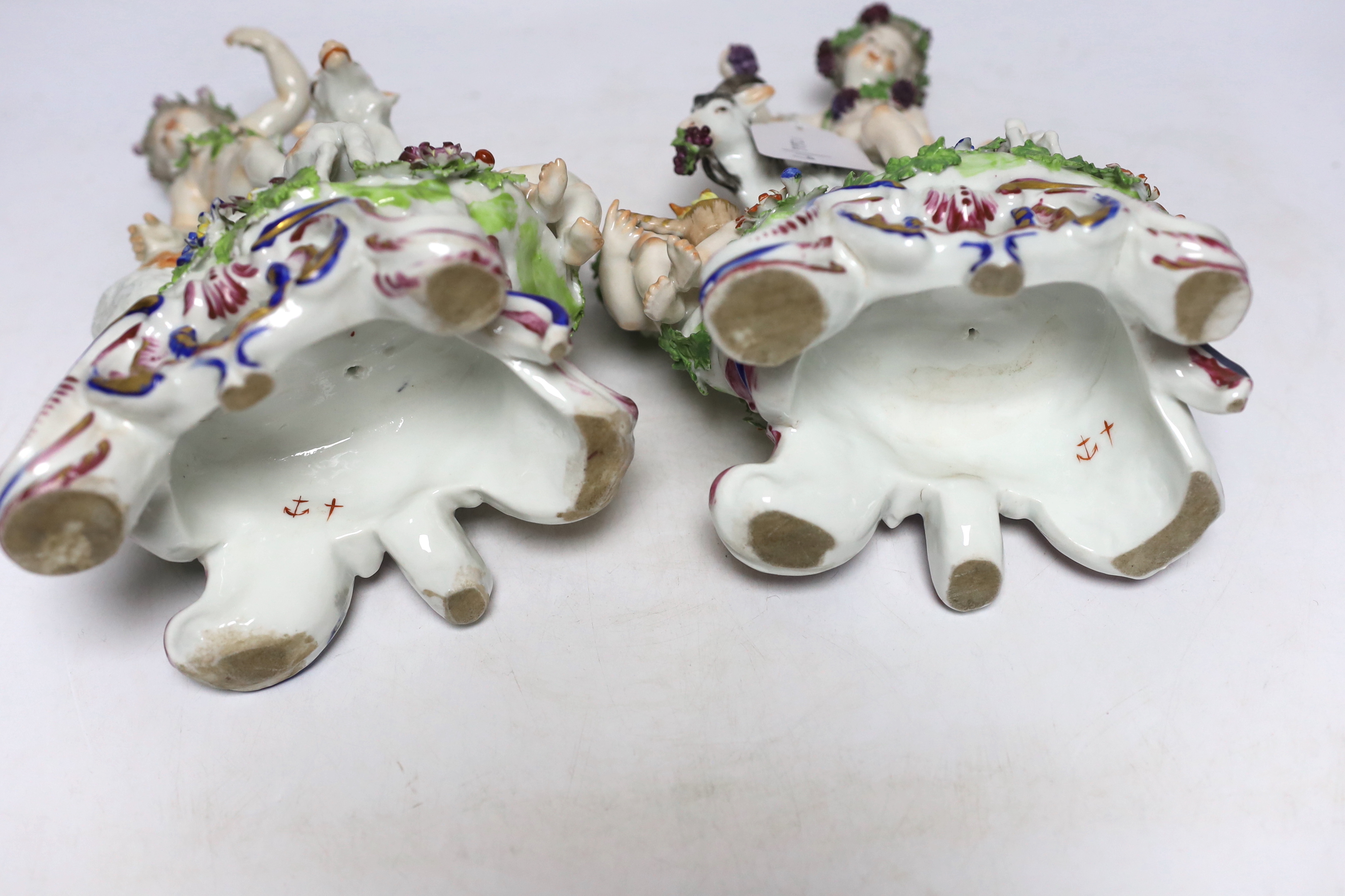 A pair of late 19th century Samson Bacchanalian groups, approximately 24cm high